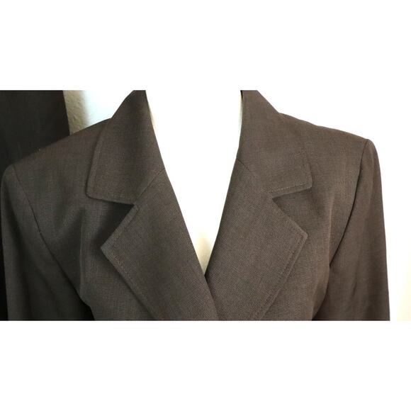 Le Suit Brown Pant Suit Bootcut Straight Wide Leg Corporate Business Work 12 - Picture 4 of 8